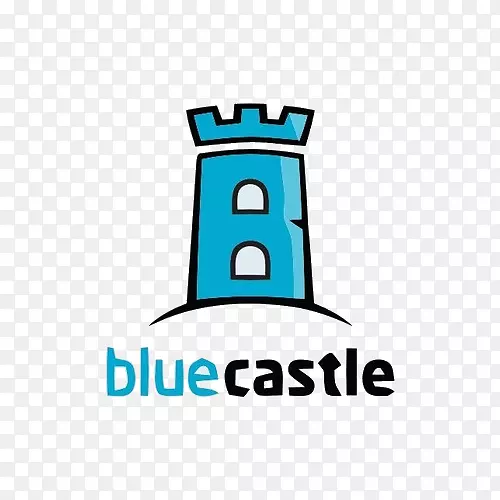 徽标城堡房屋检查-蓝色城堡