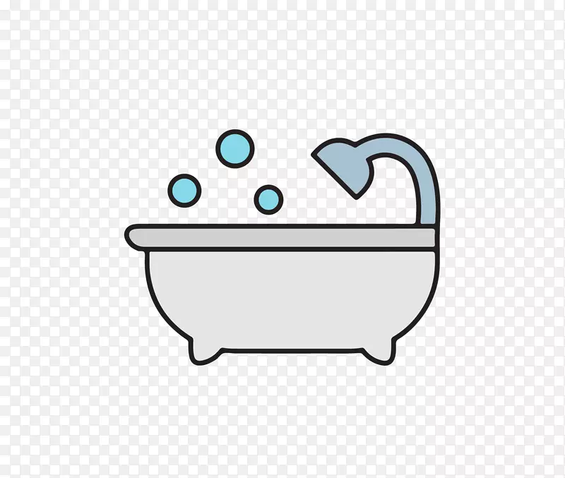 肥皂泡沫图标-浴缸气泡