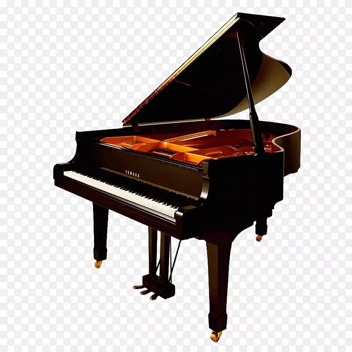 大钢琴乐器移动键盘黑色钢琴