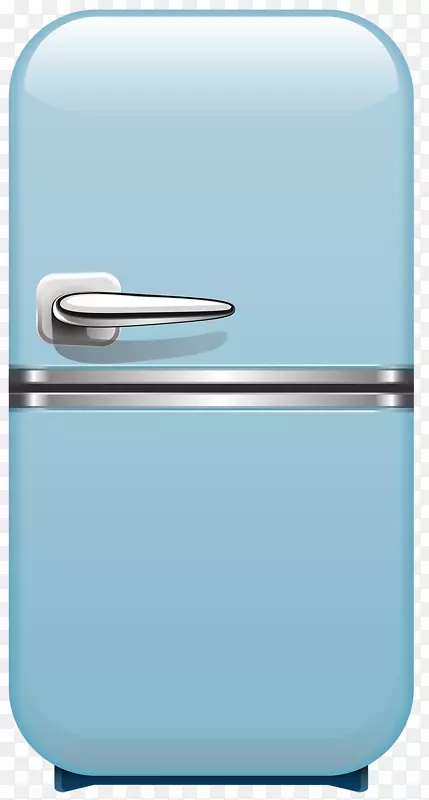 冰箱夹艺术-蓝色冰箱