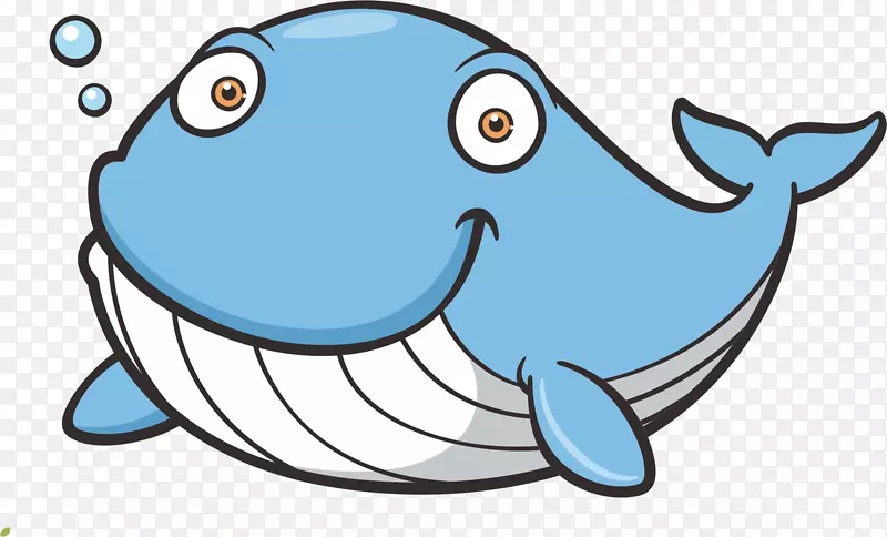 蓝鲸剪贴画-卡通鲸