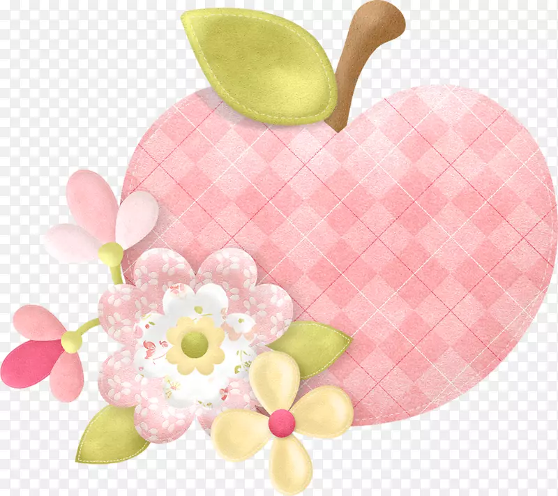 苹果剪贴画-粉色苹果