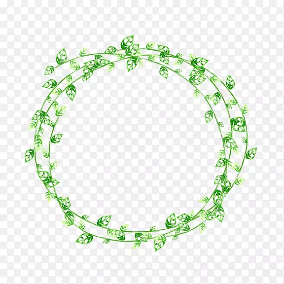 绿叶画框-绿色花环