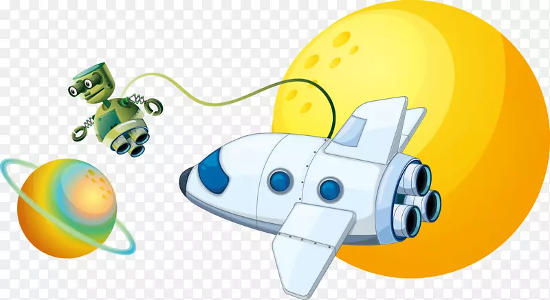 外层空间航天员航天飞机太空探索剪贴画航天员和航天飞机