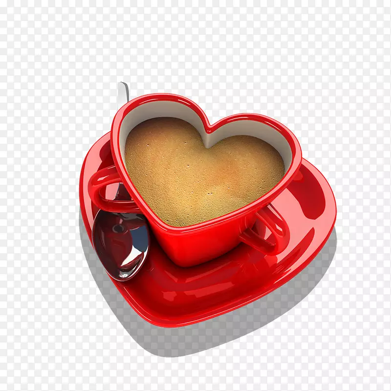 咖啡杯茶浓咖啡-情人节咖啡