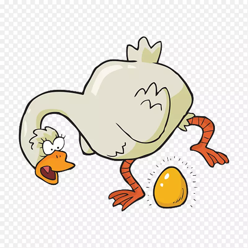 下了金蛋的鹅夹艺术手绘的鹅绿色鹅蛋