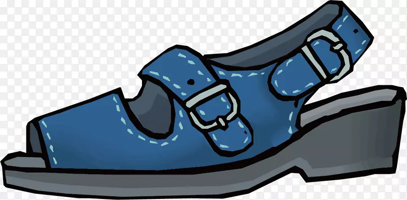 拖鞋凉鞋-蓝色ms。凉鞋