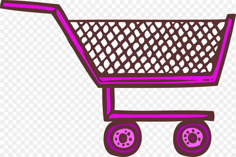 购物超市-紫色购物车