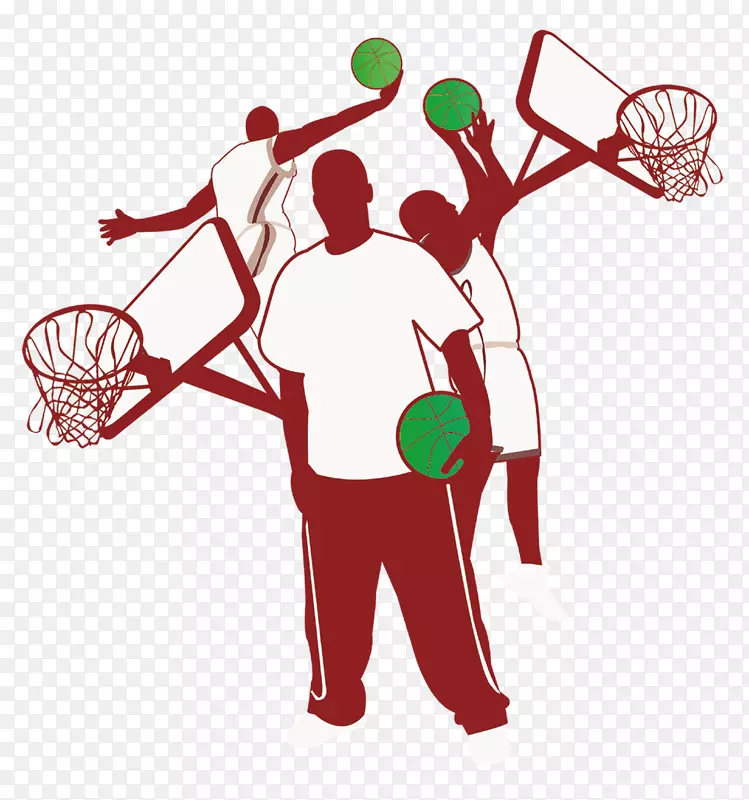 篮球剪影运动-篮球剪影