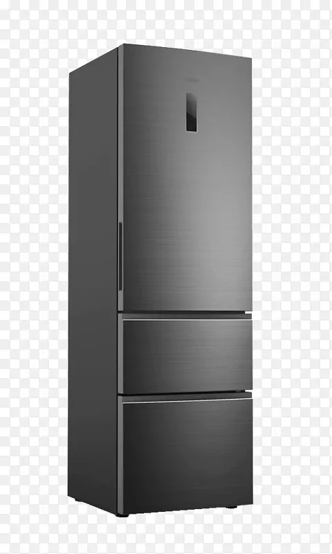 家用冰箱.灰色三门冰箱