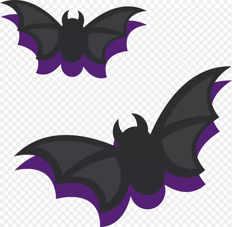 蝙蝠万圣节-黑色怪物蝙蝠
