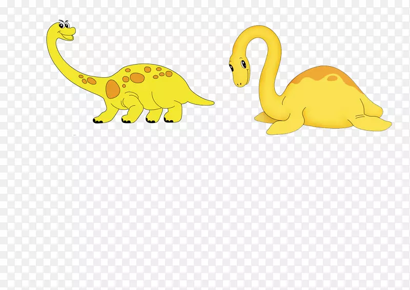 恐龙蜥蜴-黄色卡通恐龙