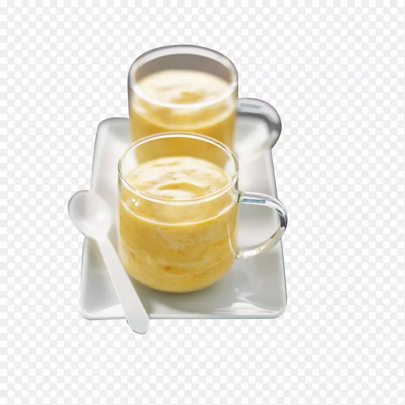果汁扎巴酮牛奶芒果-两杯芒果酸奶饮料