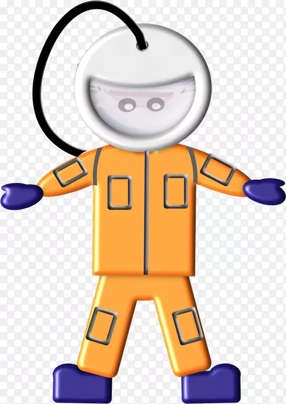 宇航员太空回形针艺术-卡通宇航员材料自由拉