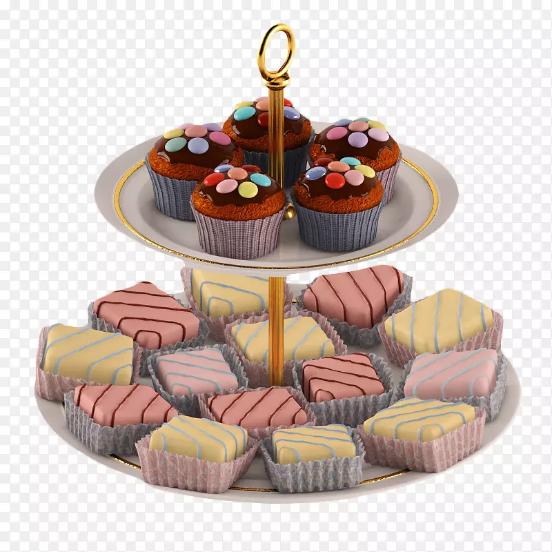 三层蛋糕椰子蛋糕三维造型-双层蛋糕架