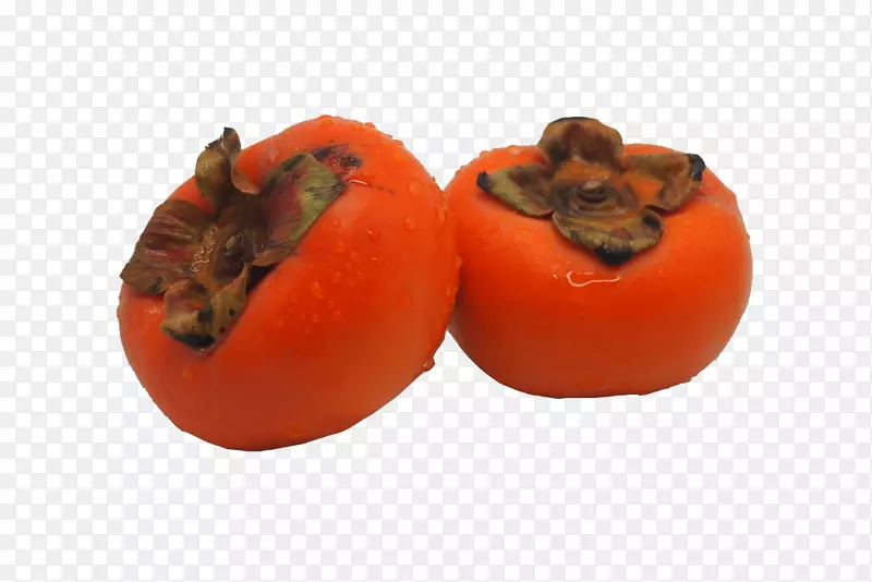 柿子食物变质天然食物辣椒-两个红柿子