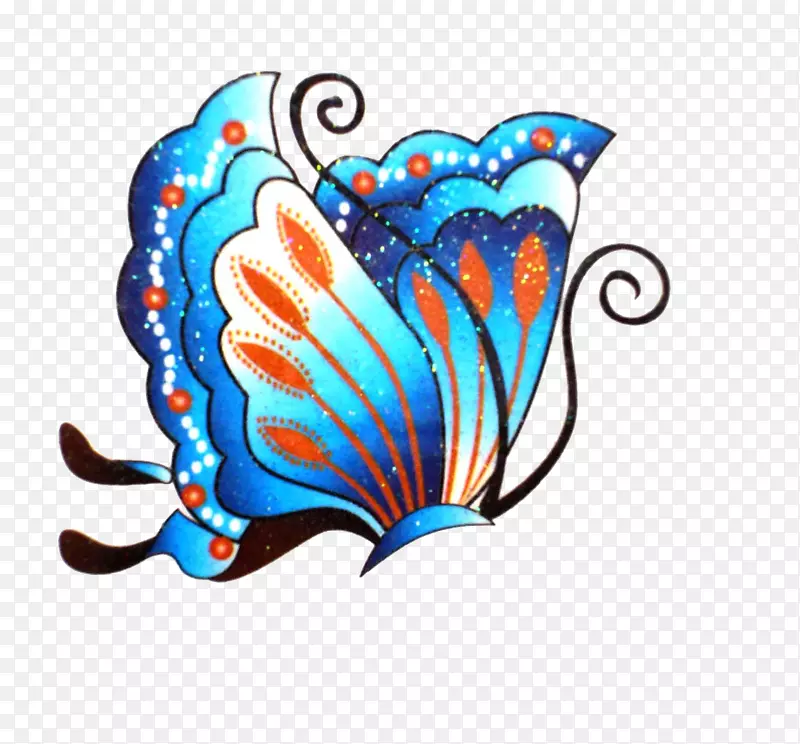 蝴蝶插图-蓝色蝴蝶
