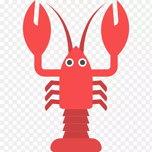 龙虾海鲜可伸缩图形图标-龙虾