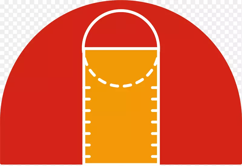 篮球场FIBA-红色篮球场