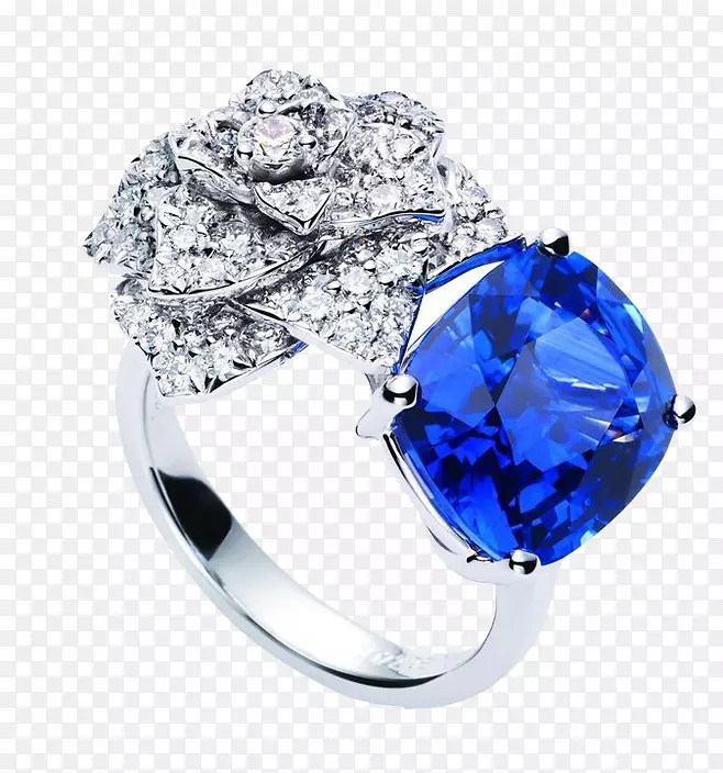耳环皮亚杰莎珠宝宝石钻石蓝宝石玫瑰钻石戒指