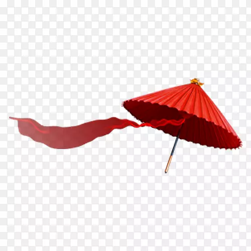 油纸伞红色无花果带红色伞