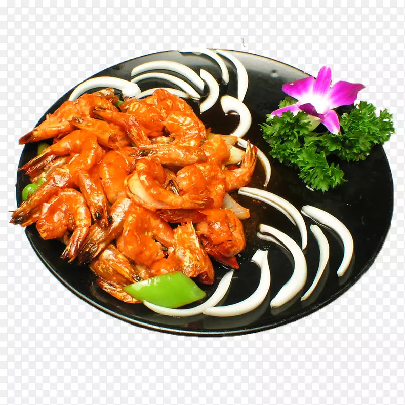 粤菜海鲜汤印度菜泰国菜虾洋葱对虾