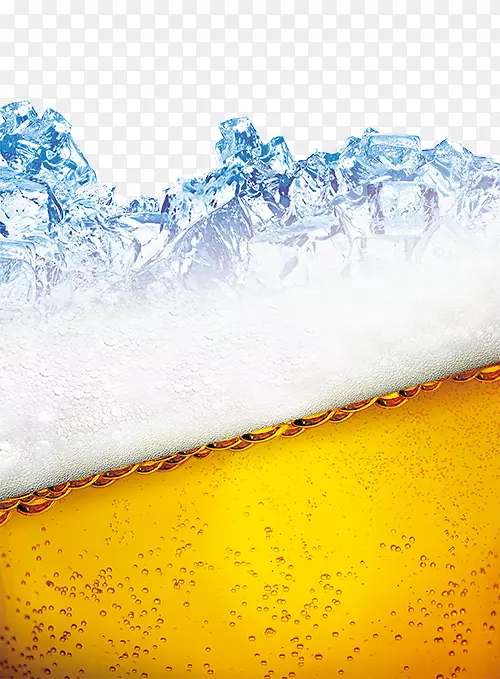 冰啤酒节蓝月亮冰立方体-啤酒节广告元素