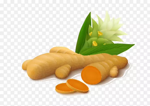 姜黄香料草本食品创意生姜