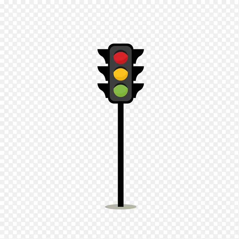 交通灯化学元素街卡通垂直交通灯