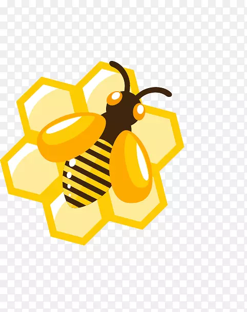 蜜蜂蜂巢-卡通蜂蜜