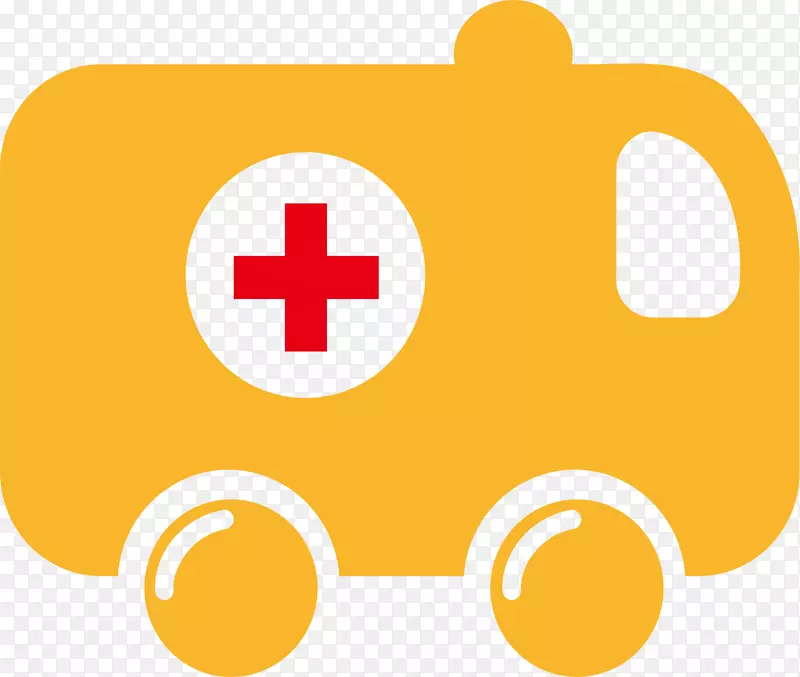 救护车图标-黄色救护车
