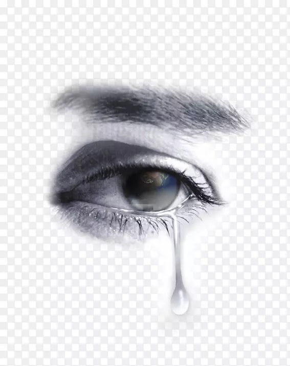 眼泪，悲伤的眼睛，充满泪水的眼睛