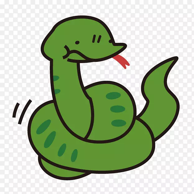 蛇卡通剪贴画-可爱的卡通蛇