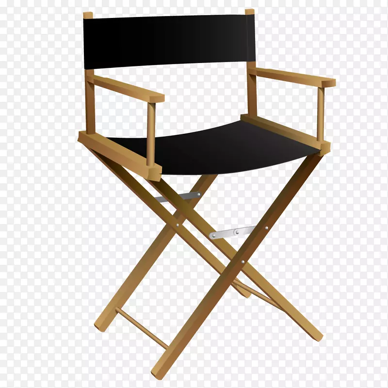 导演-免费剪贴画-木制椅子