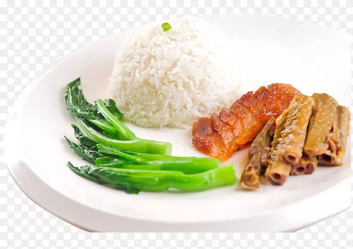红烧米饭、亚洲菜、猪肉、米饭、烧卤素的拉里米饭