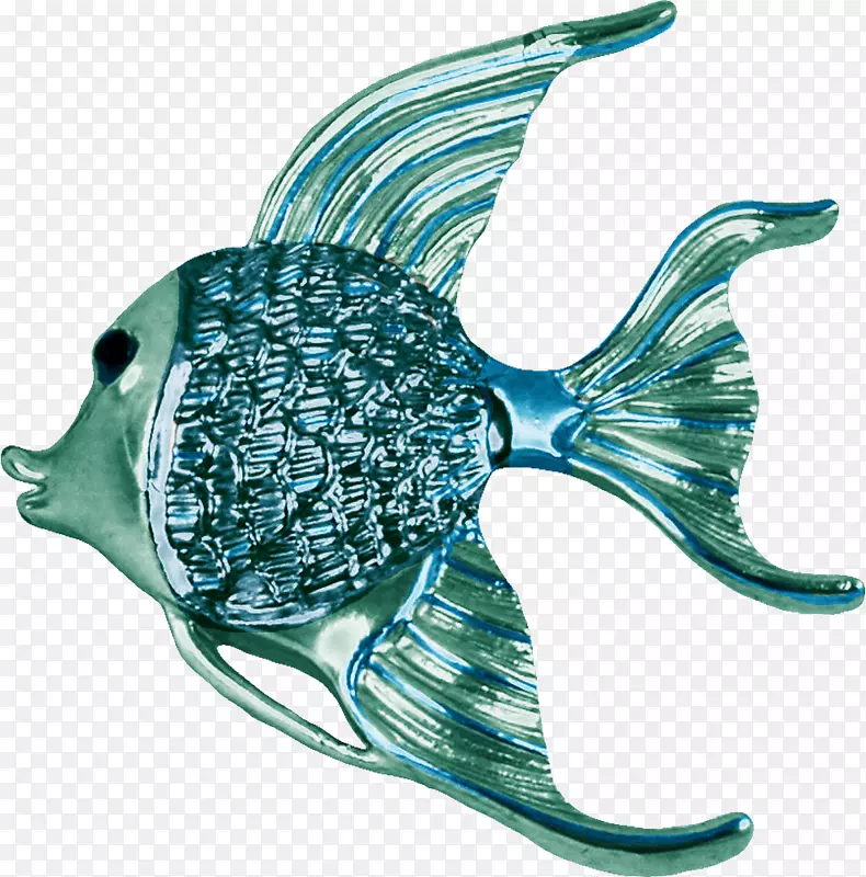 鱼夹艺术-蓝鱼