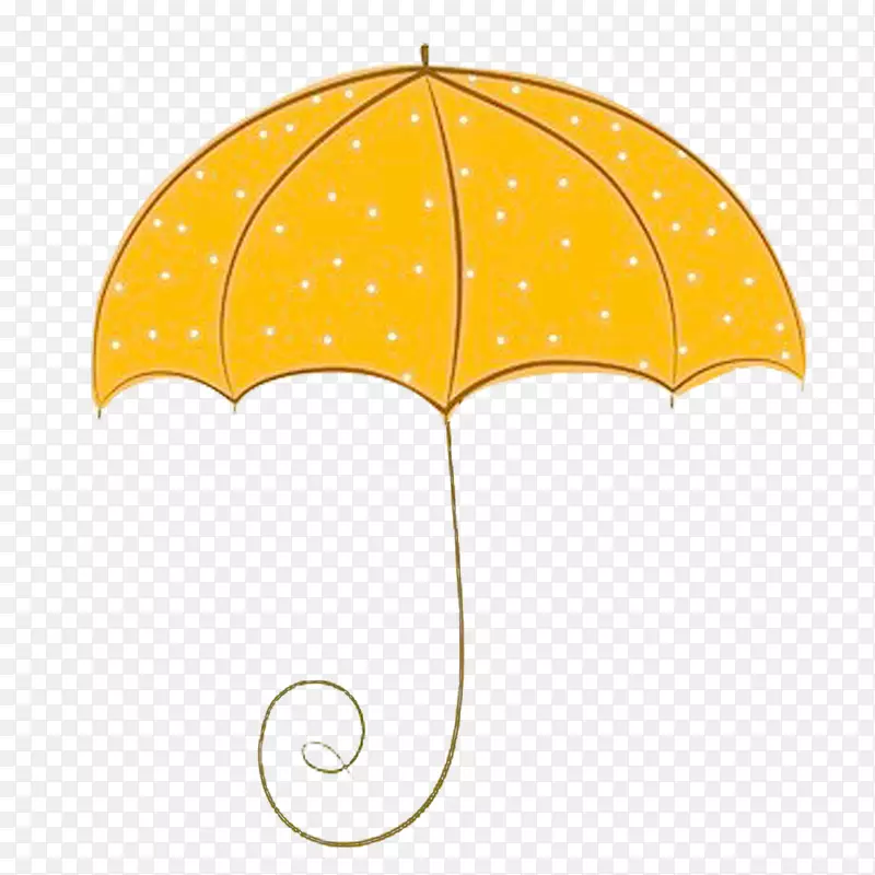雨伞黄色图案-金伞材料