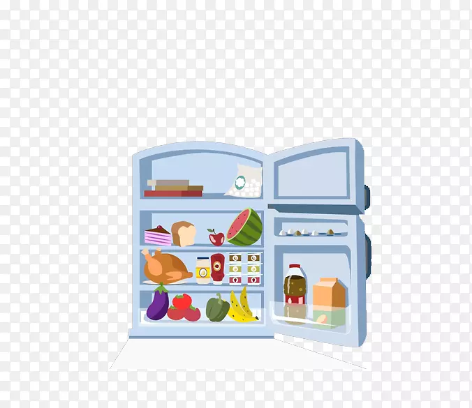 冰箱架-打开冰箱