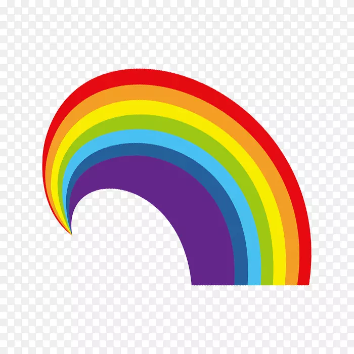 图形设计彩虹天空字体-彩虹