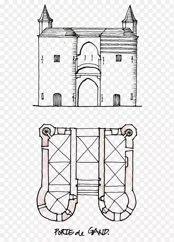 建筑平面图.卡通景观艺术作品