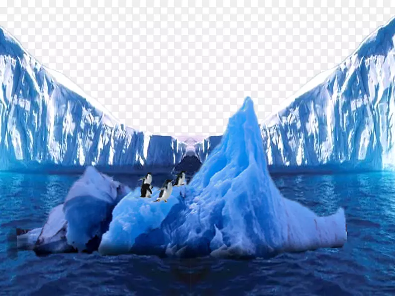 企鹅冰山海水-企鹅在冰山上