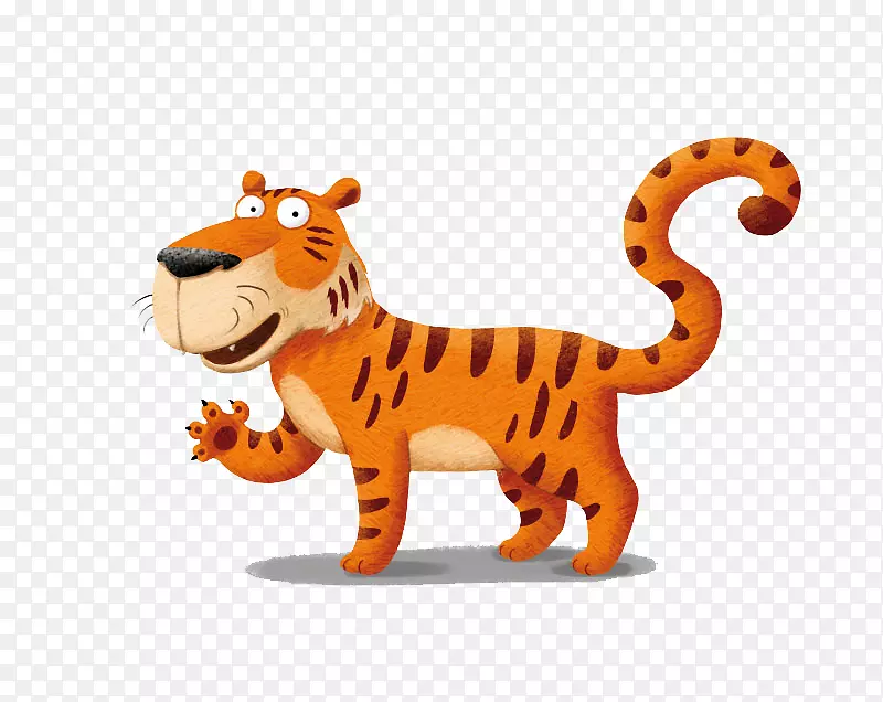 虎狮画大猫插图-卡通狮子