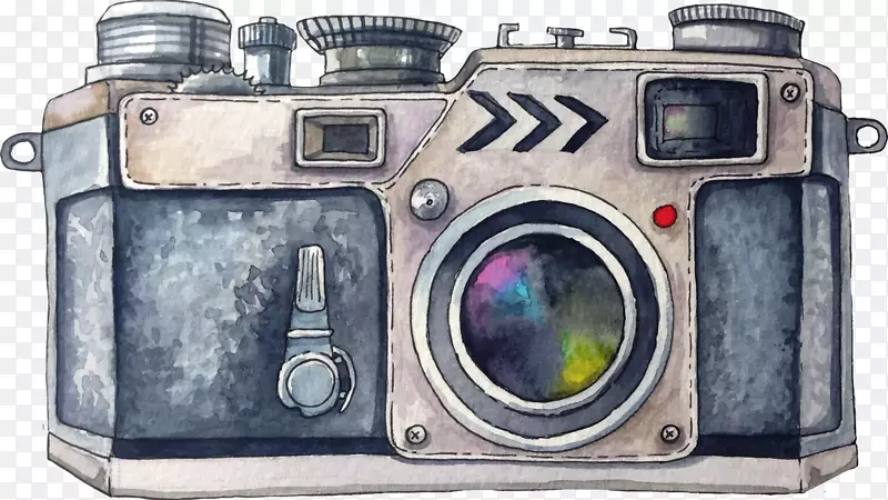 特洛伊汽车丰田海兰德相机喷漆手绘水彩相机