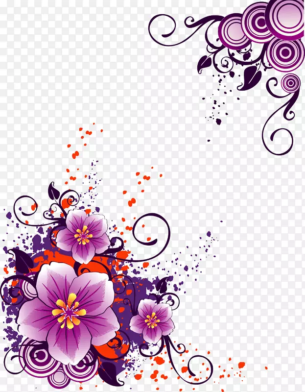 花cdr剪贴画紫花
