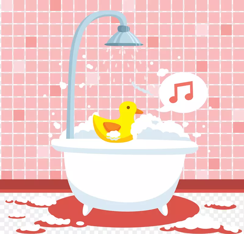 浴缸沐浴泡沫-粉红色可爱浴缸