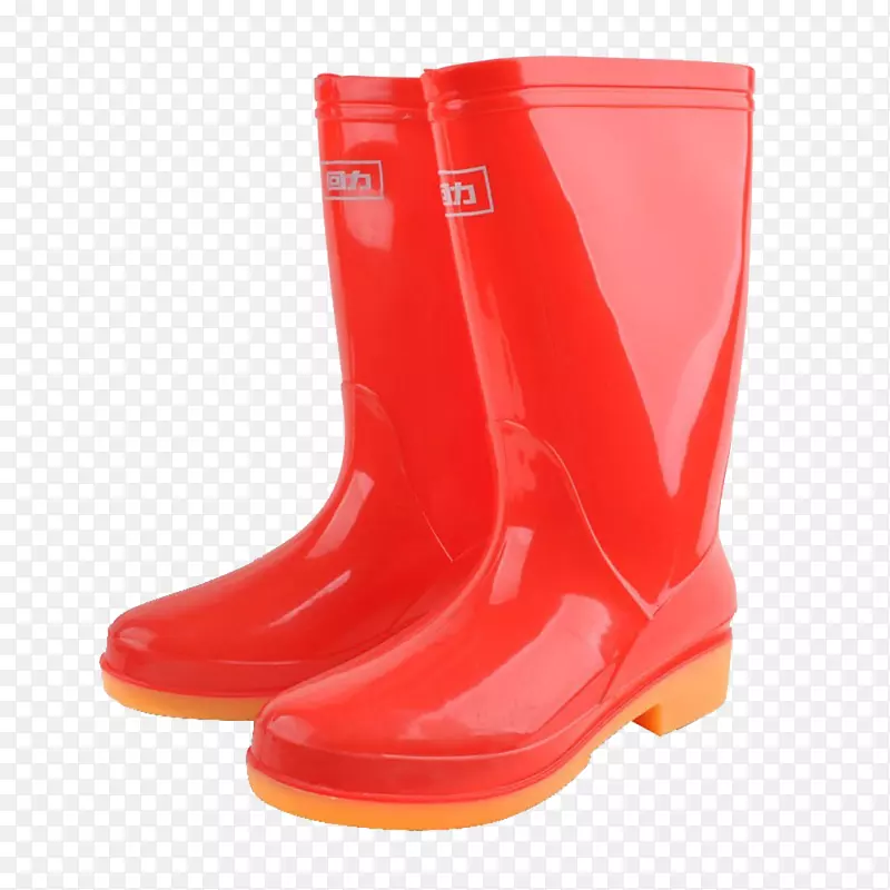 惠灵顿鞋天然橡胶-红色雨靴