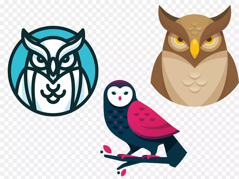 徽标图形设计插图.OWL设计