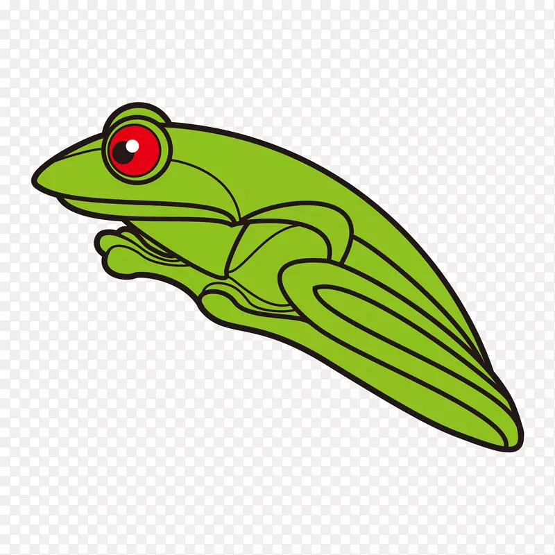 树蛙剪贴画-绿色青蛙
