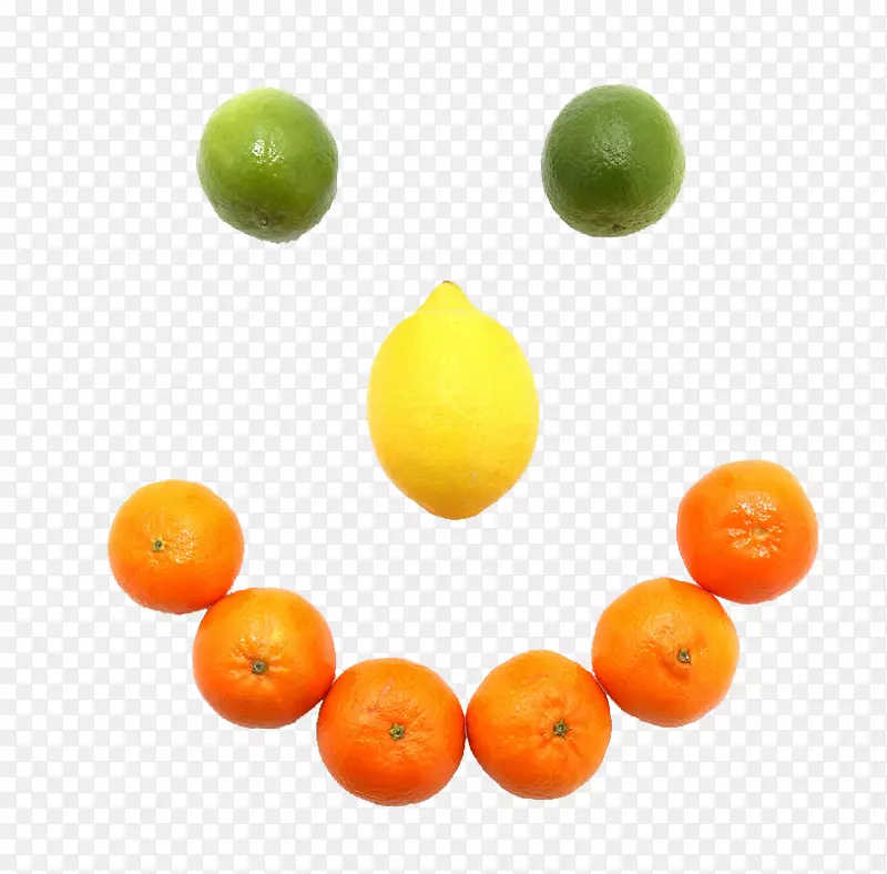 水果微笑柑橘健康饮食酸橙-水果笑脸