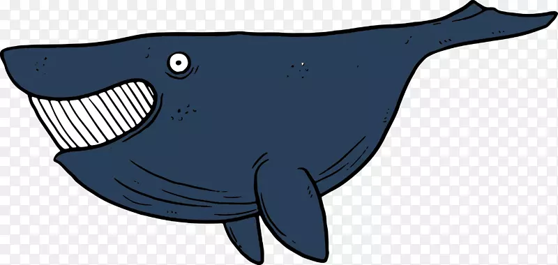 鲨鱼剪贴画-卡通鲨鱼动物
